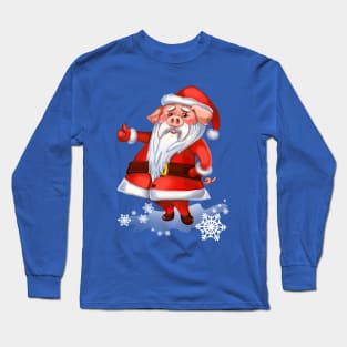 santa pig Long Sleeve T-Shirt